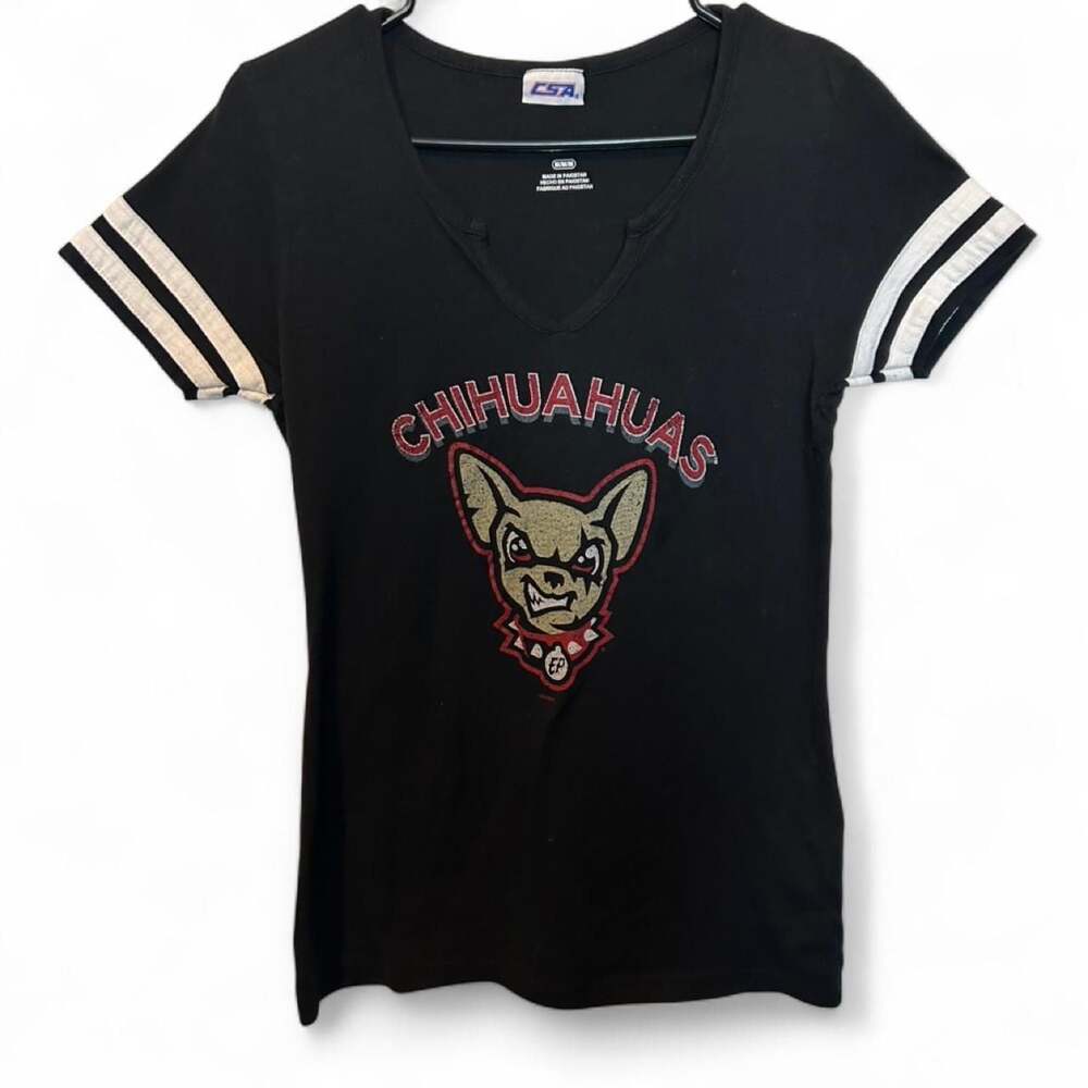 CSA El Paso Chihuahuas Graphic V-Neck T-Shirt Size Medium